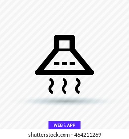 kitchen hood isolated minimal single flat icon. Home line vector icon for websites and mobile minimalistic flat design.