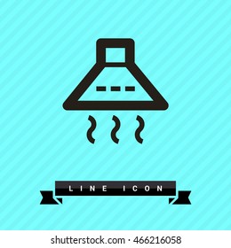 kitchen hood isolated minimal single flat icon. Home line vector icon for websites and mobile minimalistic flat design.