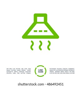 kitchen hood isolated minimal single flat icon. Home line vector icon for websites and mobile minimalistic flat design.