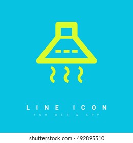 kitchen hood isolated minimal single flat icon. Home line vector icon for websites and mobile minimalistic flat design.
