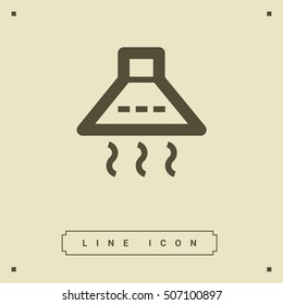 kitchen hood isolated minimal single flat icon. Home line vector icon for websites and mobile minimalistic flat design.