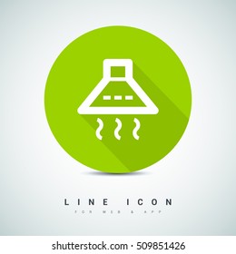 kitchen hood isolated minimal single flat icon. Home line vector icon for websites and mobile minimalistic flat design.