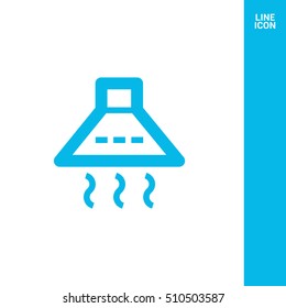 kitchen hood isolated minimal single flat icon. Home line vector icon for websites and mobile minimalistic flat design.
