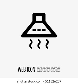 kitchen hood isolated minimal single flat icon. Home line vector icon for websites and mobile minimalistic flat design.