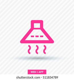 kitchen hood isolated minimal single flat icon. Home line vector icon for websites and mobile minimalistic flat design.