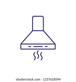 Kitchen hood line icon. Extractor, exhaust, air. Home appliances concept. Can be used for topics like cookery, kitchenware, ventilation