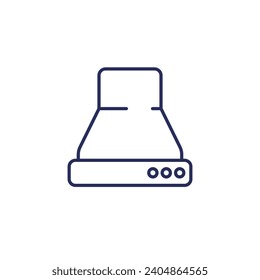 Küchenhaube-Symbol auf Weiß