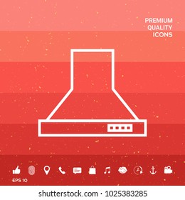 Kitchen hood linear icon