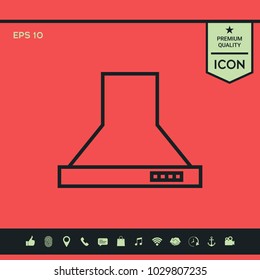 Kitchen hood linear icon