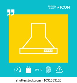 Kitchen hood linear icon