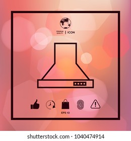 Kitchen hood linear icon