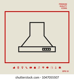 Kitchen hood linear icon