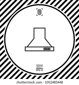 Kitchen hood linear icon