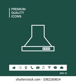 Kitchen hood linear icon
