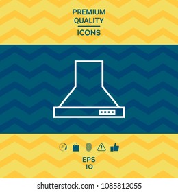 Kitchen hood linear icon