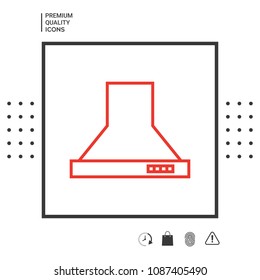 Kitchen hood linear icon