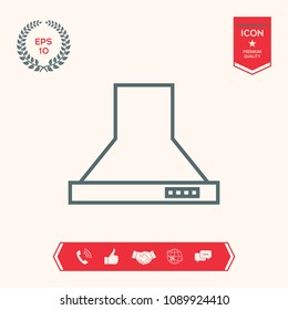 Kitchen hood linear icon