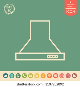 Kitchen hood linear icon