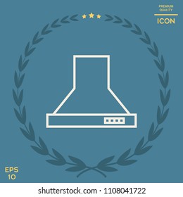 Kitchen hood linear icon
