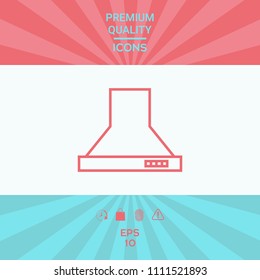 Kitchen hood linear icon