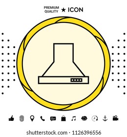 Kitchen hood linear icon