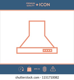 Kitchen hood linear icon