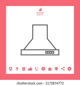 Kitchen hood linear icon
