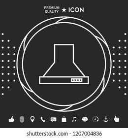 Kitchen hood linear icon