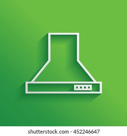 Kitchen hood linear icon.
