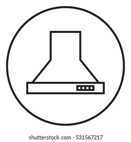 Kitchen hood linear icon.