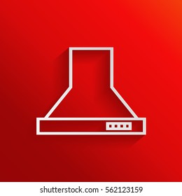 Kitchen hood linear icon
