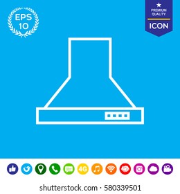 Kitchen hood linear icon