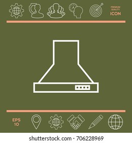 Kitchen hood linear icon