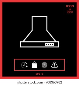 Kitchen hood linear icon