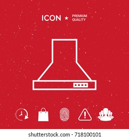 Kitchen hood linear icon