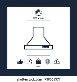Kitchen hood linear icon