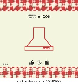 Kitchen hood linear icon