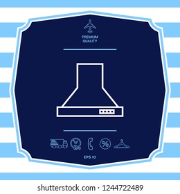 Kitchen hood linear icon. Graphic elements for your design