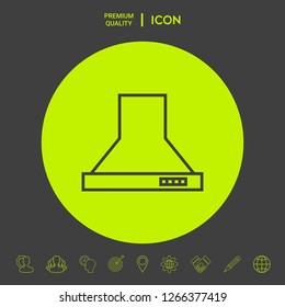 Kitchen hood linear icon. Graphic elements for your design