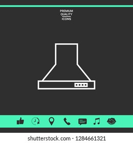 Kitchen hood linear icon. Graphic elements for your design