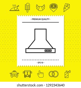 Kitchen hood linear icon. Graphic elements for your design