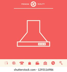 Kitchen hood linear icon. Graphic elements for your design