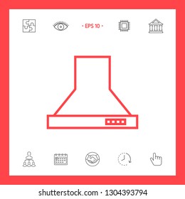 Kitchen hood linear icon. Graphic elements for your design