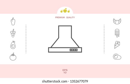 Kitchen hood linear icon. Graphic elements for your design