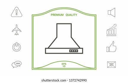 Kitchen hood linear icon. Graphic elements for your design