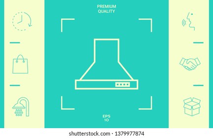 Kitchen hood linear icon. Graphic elements for your design