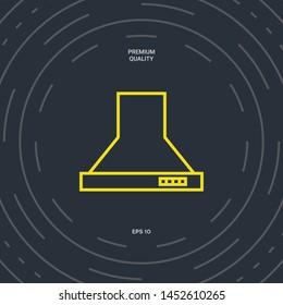 Kitchen hood linear icon. Graphic elements for your design