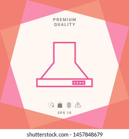 Kitchen hood linear icon. Graphic elements for your design