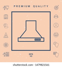 Kitchen hood linear icon. Graphic elements for your design