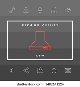Kitchen hood linear icon. Graphic elements for your design